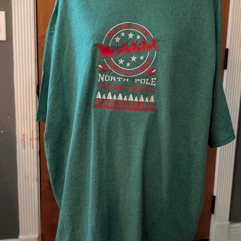 Green North Pole Delivery Men's Shirt